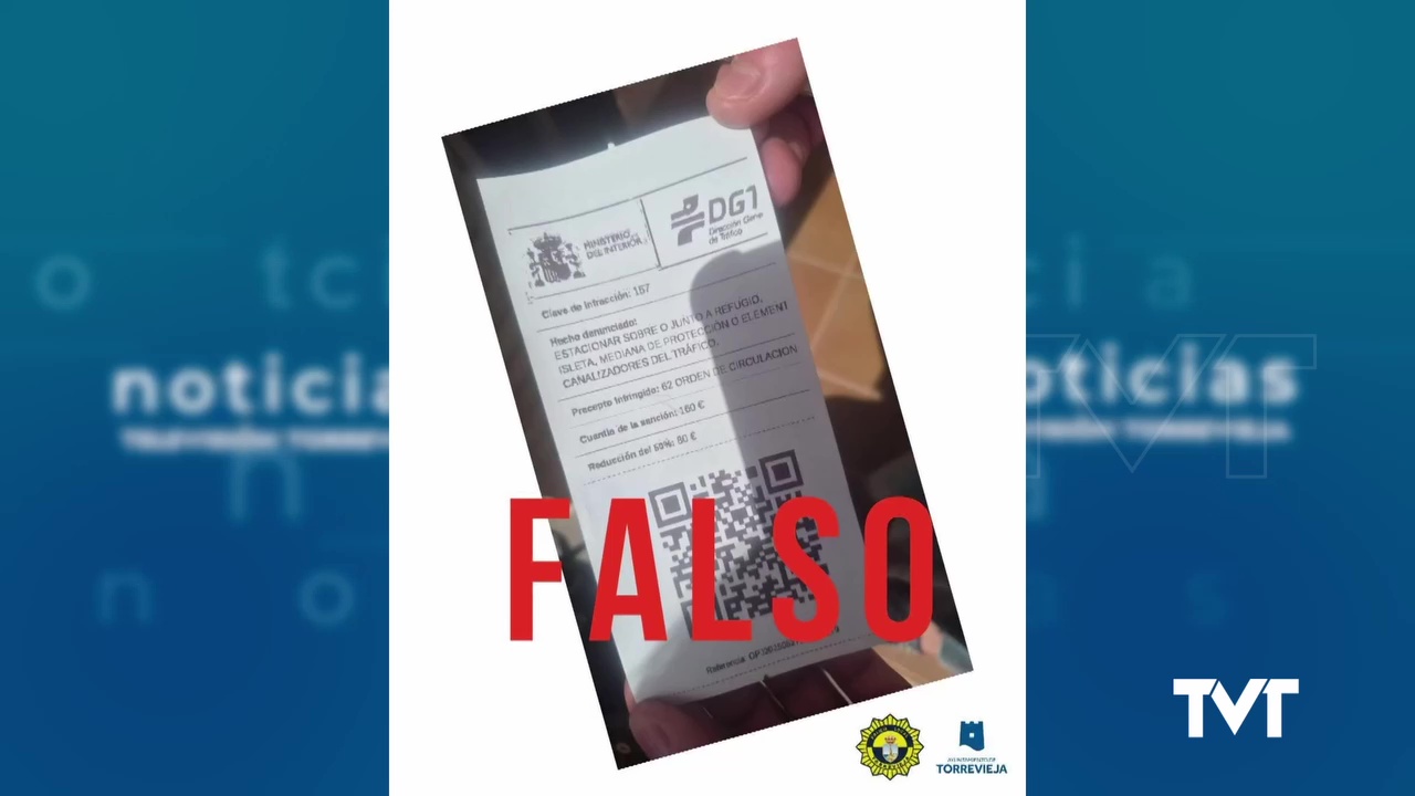 Imagen de 	Posible Estafa: Policía local de Torrevieja advierte a la ciudadanía sobre supuestos boletines de denuncia de la DGT, que aparecen en vehículos, y que son falsos